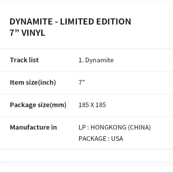[LIMITED EDITION] BTS DYNAMITE VINYL & CASSETTE SET - BRAND NEW, SEALED - Picture 4 of 5